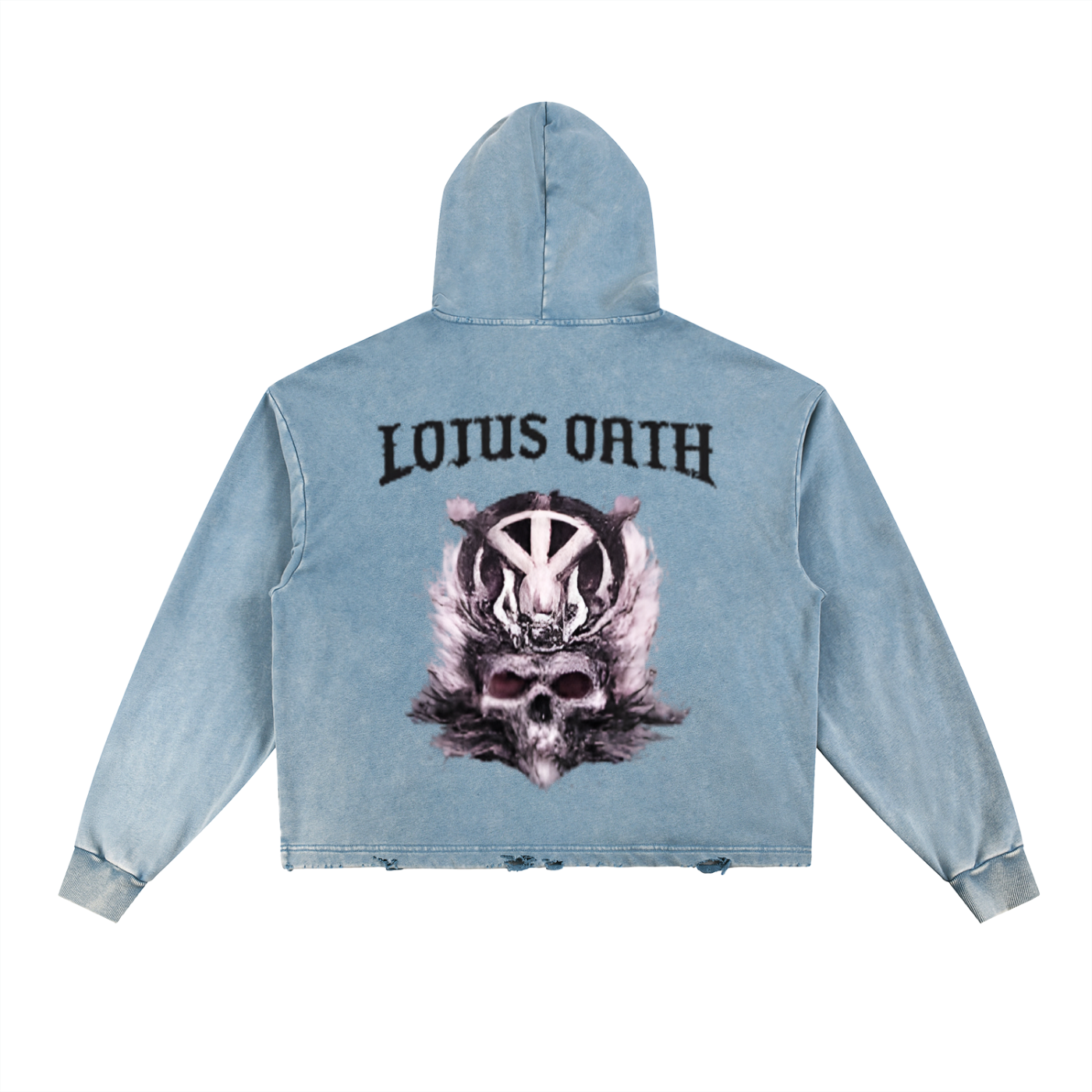 Vintage "Lotus Skull" Hoodie