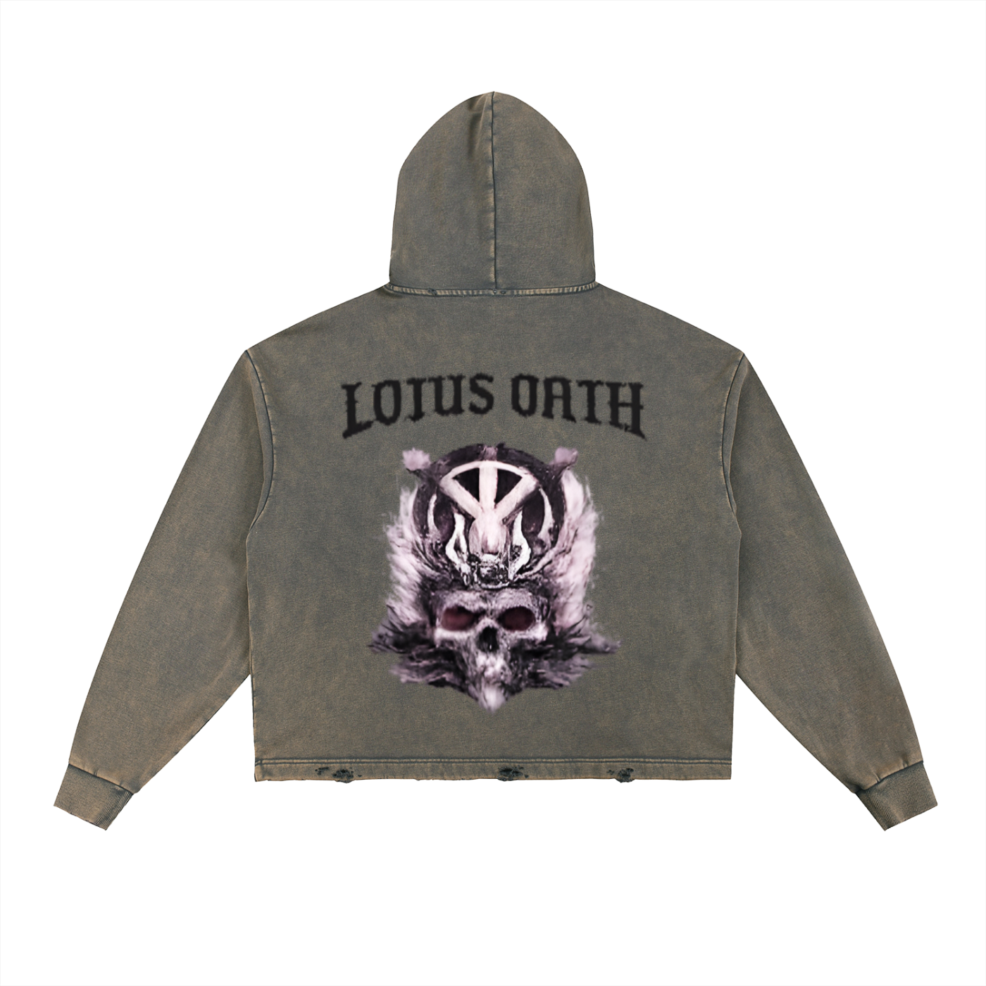Vintage "Lotus Skull" Hoodie