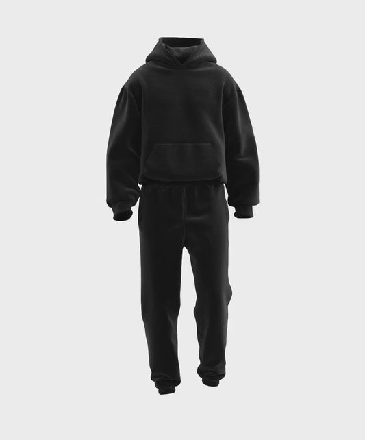 Premium Sweatset (Hoodie & Sweatpants) - Black